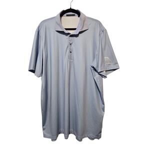 Greyson Tiburon Naples Polo Shirt Mens XL Blue Golf Short Sleeve Stretch Logo